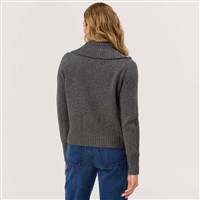 Krimson Klover Women's Demi 1/4 Zip Sweater - Charcoal