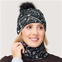 Krimson Klover Women's Graffiti Beanie Black - Black