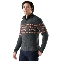 Smartwool Men's Heavy Henley Sweater - Charcoal / Pecan Brown