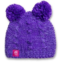 Turtle Fur Fluff Balls Beanie - Kid's - Grape