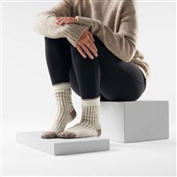 Smartwool Women's Everyday Cozy Waffle Press Crew Socks - Natural