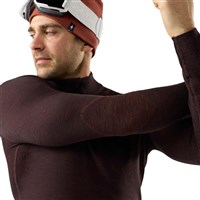 Smartwool Men's Intraknit Thermal Merino Base Layer 1/4 Zip - Dark Mink / Burnt Sienna