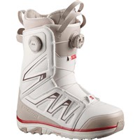 Salomon Women's Ivy Boa SJ Boa Snowboard Boots - Almond Milk / White Pepper / Haute Red