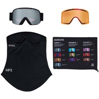 Anon Nesa S Goggles + Bonus Lens - Smoke Frame w/ Perceive Sunny Onyx + Perceive Cloudy Burst Lenses (3054910Z55)