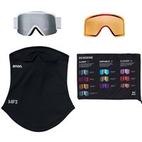 Anon Nesa S Goggles + Bonus Lens - White Frame w/ Perceive Sunny Onyx + Perceive Cloudy Burst Lenses (3054910Z59)