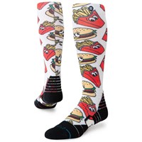 Stance Combo Meal Mid Poly Snow - Medium Red