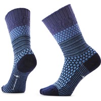 Smartwool Everyday Popcorn Cable Crew Socks - Serene Blue
