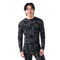 Smartwool Classic Thermal Merino Base Layer Crew - Men's - Black Tie Dye / Honey Gold