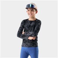 Smartwool Classic Thermal Merino Base Layer Crew - Youth - Black Tie Dye