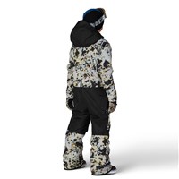 686 Boy's Shazam Insulated One-Piece Snow Suit - Grey Tundra Colorblock