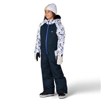 686 Girl's Shine Insulated One-Piece Snow Suit - Blue Porcelain Colorblock