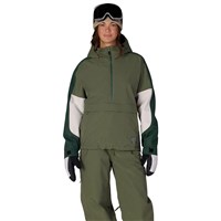 686 Women's Outline Shell Anorak - Fatigue Green Colorblock