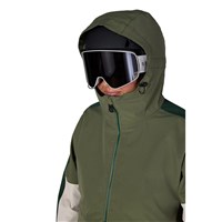 686 Women's Outline Shell Anorak - Fatigue Green Colorblock