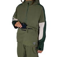 686 Women's Outline Shell Anorak - Fatigue Green Colorblock