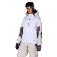 686 Women's Outline Shell Anorak - White Colorblock