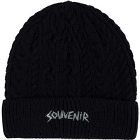 Souvenir Cable Knit Beanie - Black