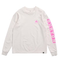 Burton Men's Elite Long Sleeve T-Shirt - Stout White / Shockwave Pink