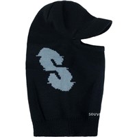 Souvenir Knit Visor Face Mask - Black