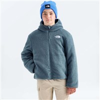 The North Face Boys' Reversible Shasta Full Zip Hooded Jacket - Pale Teal / Granite Grey