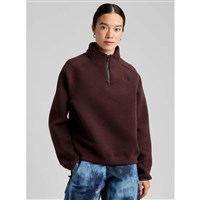 Burton Women's SpaceCloud 1/4 Zip Top - Bear Hug Brown Heather