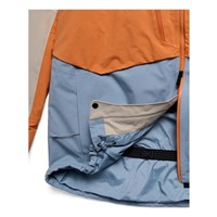 Burton Men's [ak] Swash Synthetic Insulated GORE-TEX 2L Jacket - Chinchilla Gray / Goldfish Orange / Airstream Blue