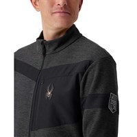 Spyder Men's Wengen Sweater Fleece Jacket - Black Melange