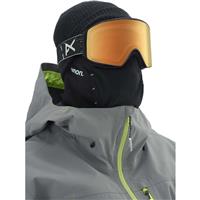 Anon M4 Goggle Cylindrical + Bonus Lens + MFI Face Mask - Topo Black Frame with Sonar Night & Sonar Green Lenses (203541-080)