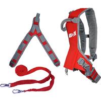 The Static Kids Ski Harness (with 9' static rope) - Red