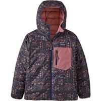 Patagonia Reversible Down Sweater Hoody - Youth - Wandering Woods / Ink Black (WABK)