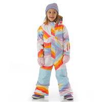 Burton One Piece Toddler Snow Suit - Stout White Rainbow Mashup