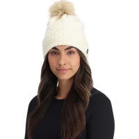 Spyder Women's Plait Pom Hat - Vanilla Latte