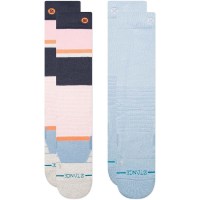 Stance Powdered Mid Poly Snow Sock 2 Pack - Pinkfade