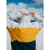 Burton Men's [ak] Swash GORE-TEX Jacket - Gray Cloud / Golden Rod / Deep Emerald