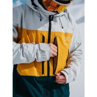 Burton Men's [ak] Swash GORE-TEX Jacket - Gray Cloud / Golden Rod / Deep Emerald