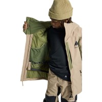 Burton Kids' Hillslope 2L Jacket - Summit Taupe / Forest Moss