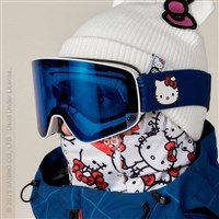 686 Smarty Magnetic Snow Goggle - Hello Kitty Blue Grid Frame w/ Solar Mirror Lens (HKB)