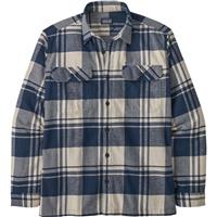 Patagonia Men's Longsleeve Organic Cotton Midweight Fjord Flannel Shirt - Live Oak / Smolder Blue (LOSM)