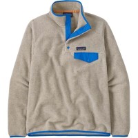 Patagonia Women's Lightweight Synchilla Snap-T Pullover - Oatmeal Heather w/ Vessel Blue (OHVL)