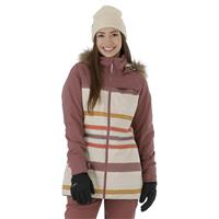 Burton Lelah Jacket - Women's - Rose Brown / Creme Brulee Woven Stripe