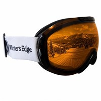 Winter's Edge Double Lens Goggle (White Strap) - White Frame w/ Amber Lens (A59-Amber)